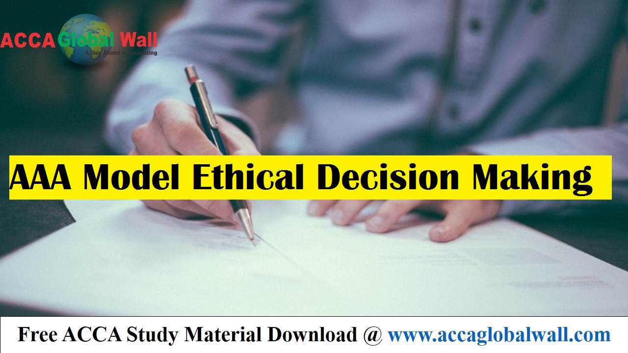 AAA Model Ethical Decision Making