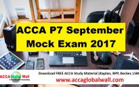 ACCA P7 September mock exam 2017