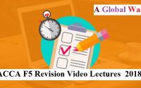 ACCA F5 Revision Video Lectures for 2018