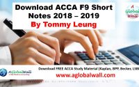 Download ACCA F9 Short Notes 2018 - 2019