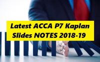 Latest ACCA P7 Kaplan Slides NOTES